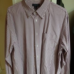 XL purple checkered dress shirt